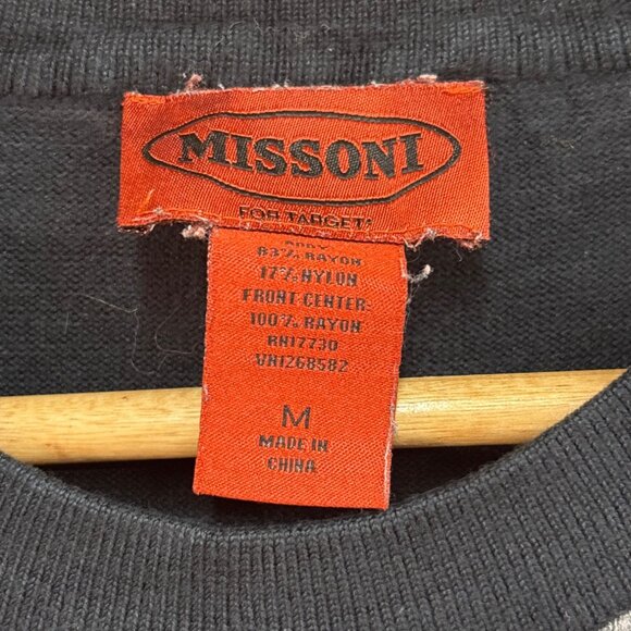 Missoni Sleeveless Chevron Pattern Black Dress M - Picture 3 of 5